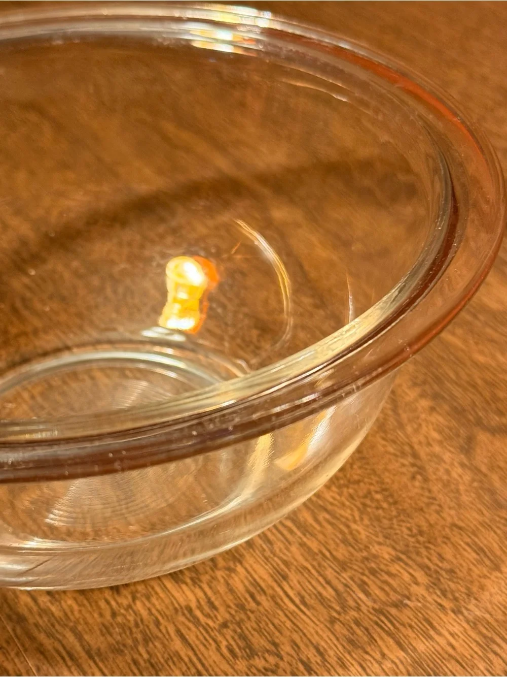 Vintage 1980s Pyrex 7” Clear Glass Bottom 1 Qt Nesting Mixing Bowl #322 NICE!!